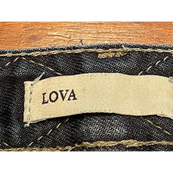 Size 34 Made In USA Lova Design Blue Jeans Denim Button Fly - Picture 6 of 15